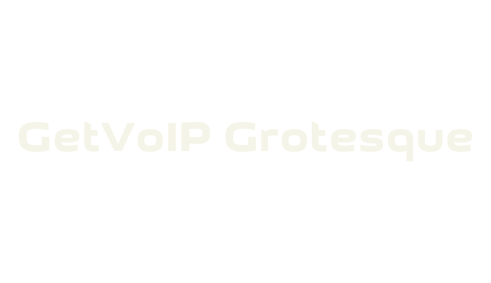 GetVoIP Grotesque, sans serif font preview
