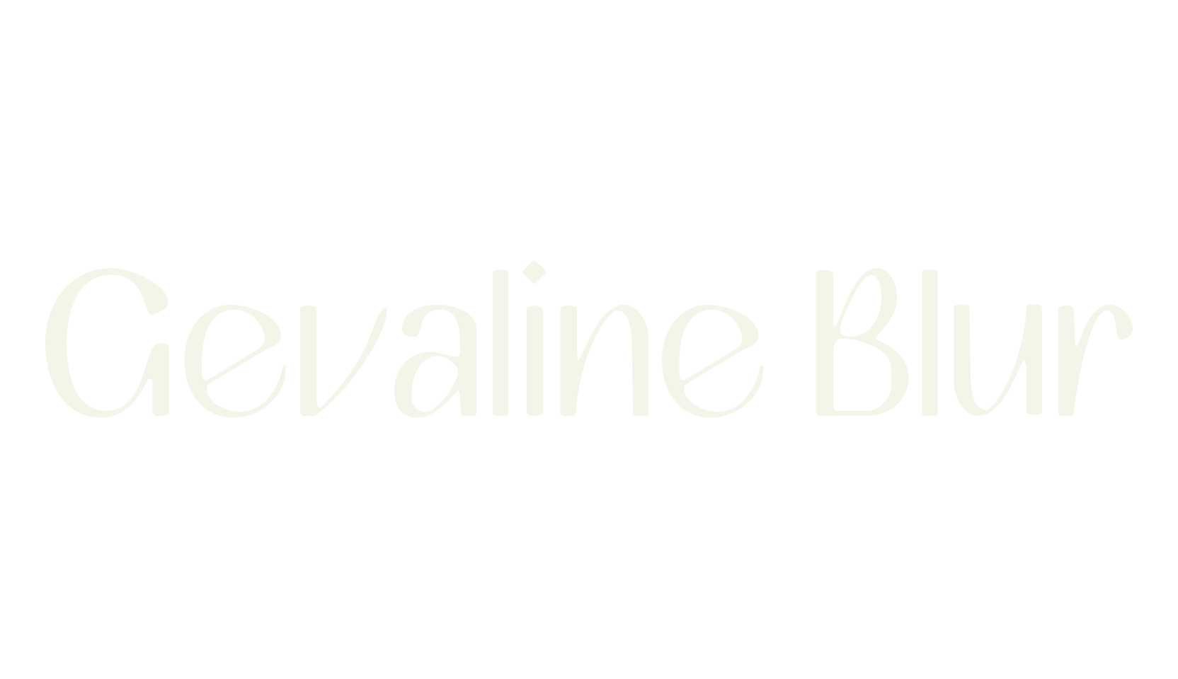 Gevaline Blur, clean font preview