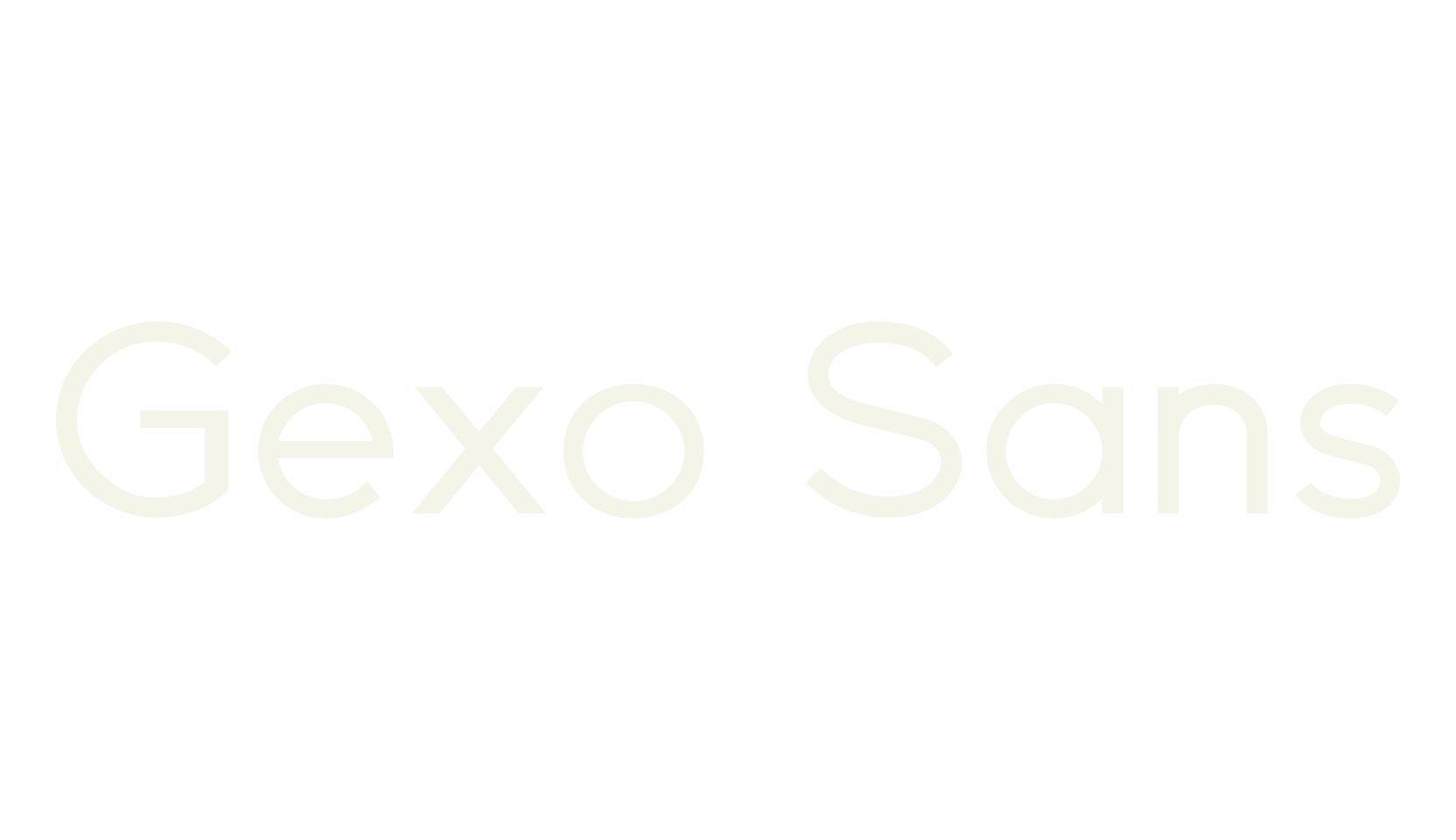 Gexo Sans, sans serif font preview