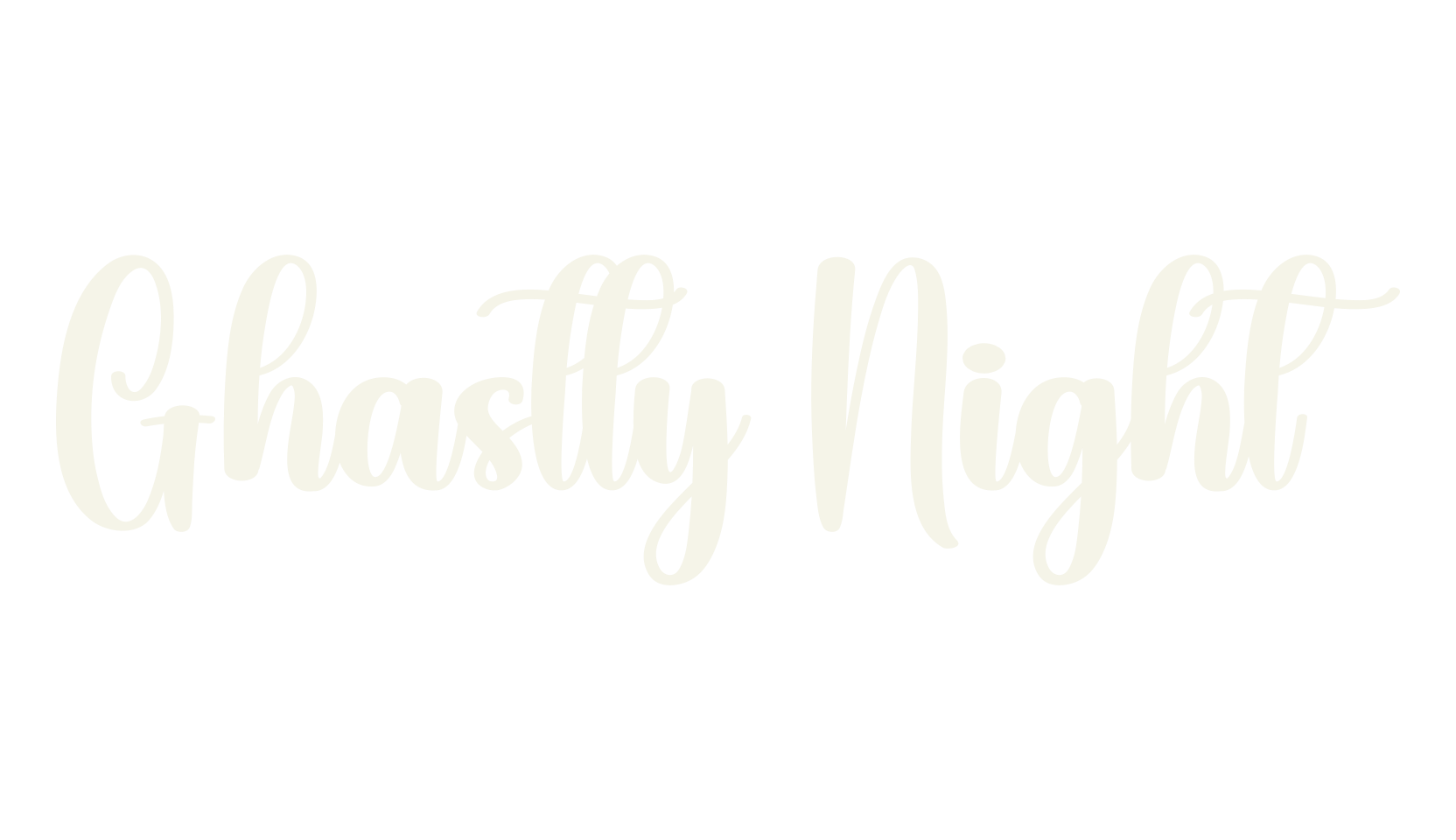 Ghastly Night, calligraphy font preview