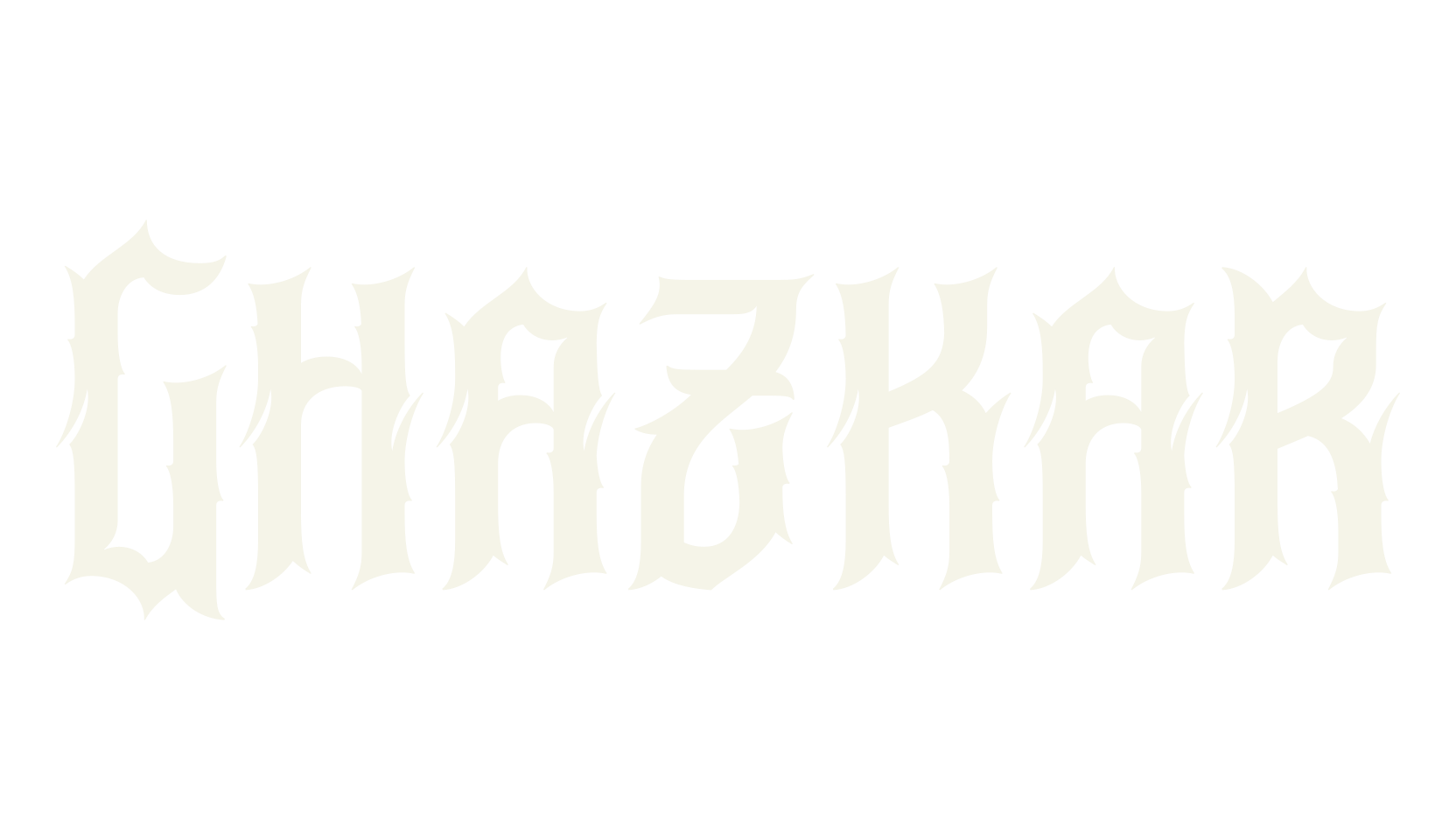 Ghazkar, tribal font preview