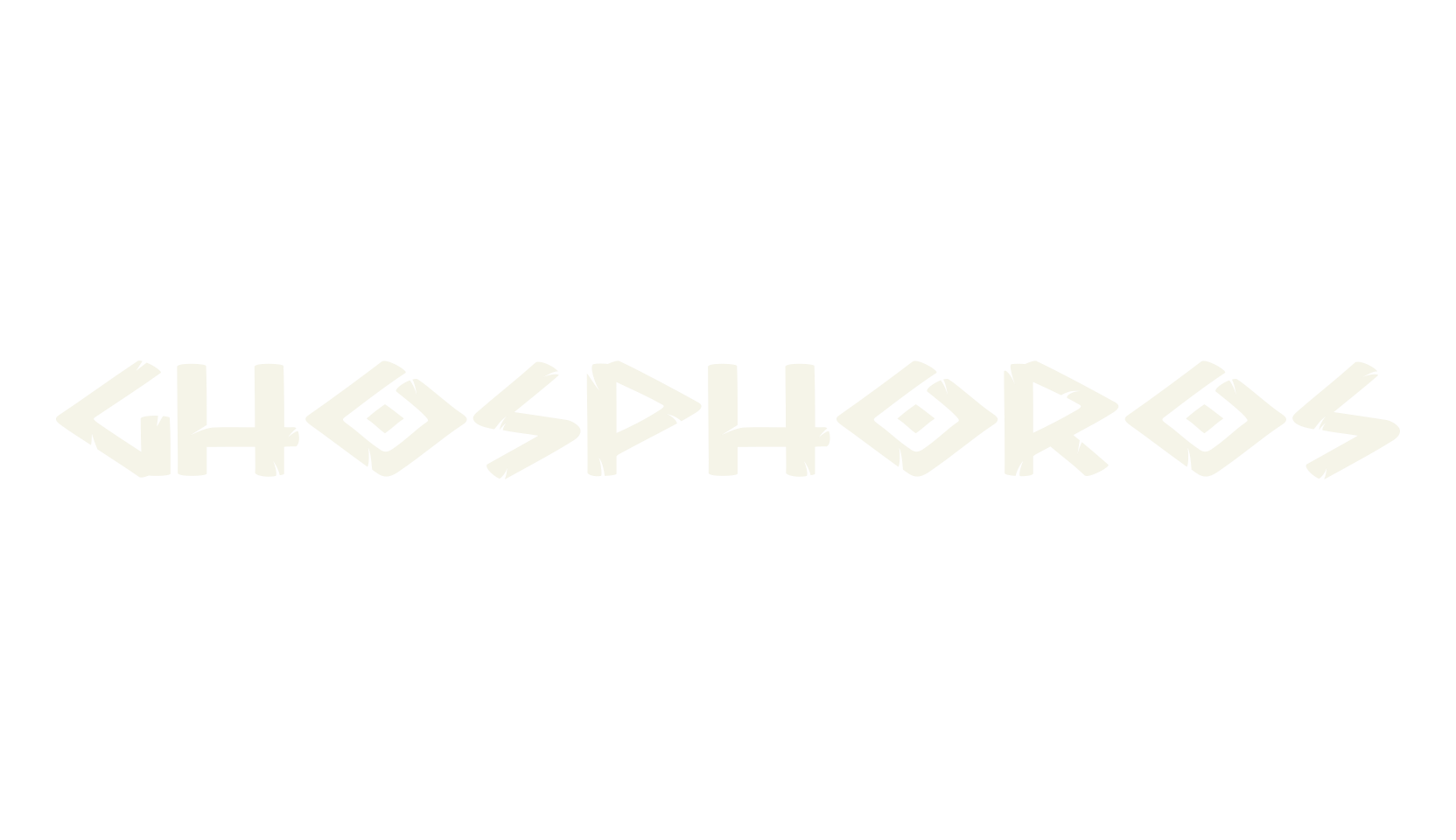 GHOSPHOROS, gaming font preview