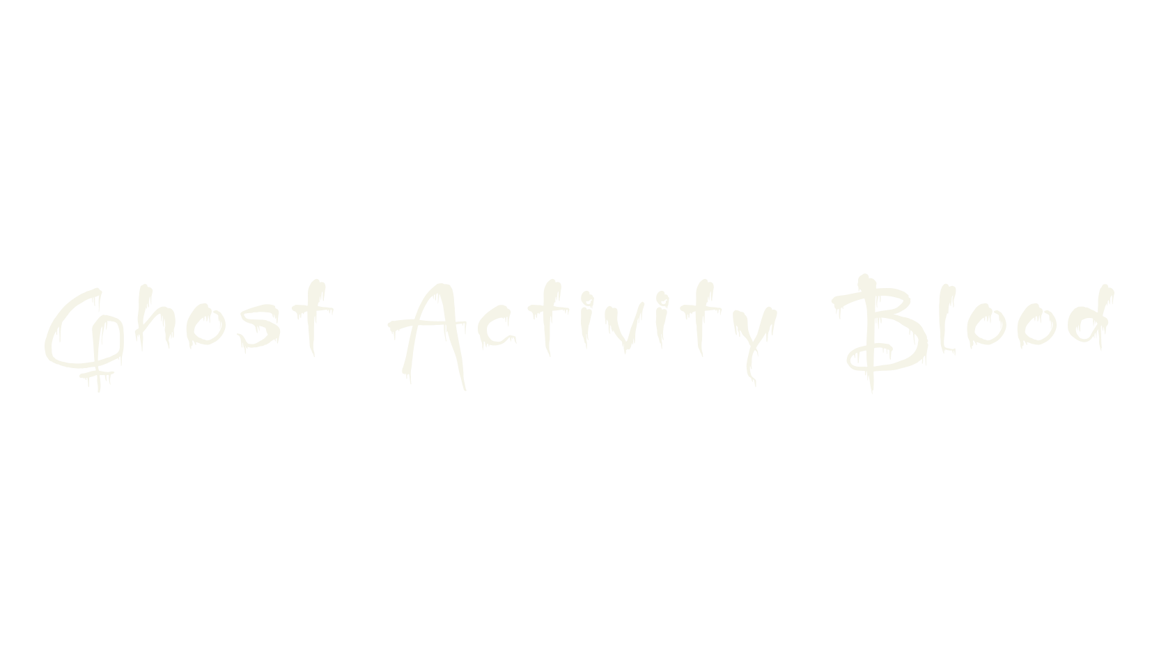 Ghost Activity Blood, script font preview