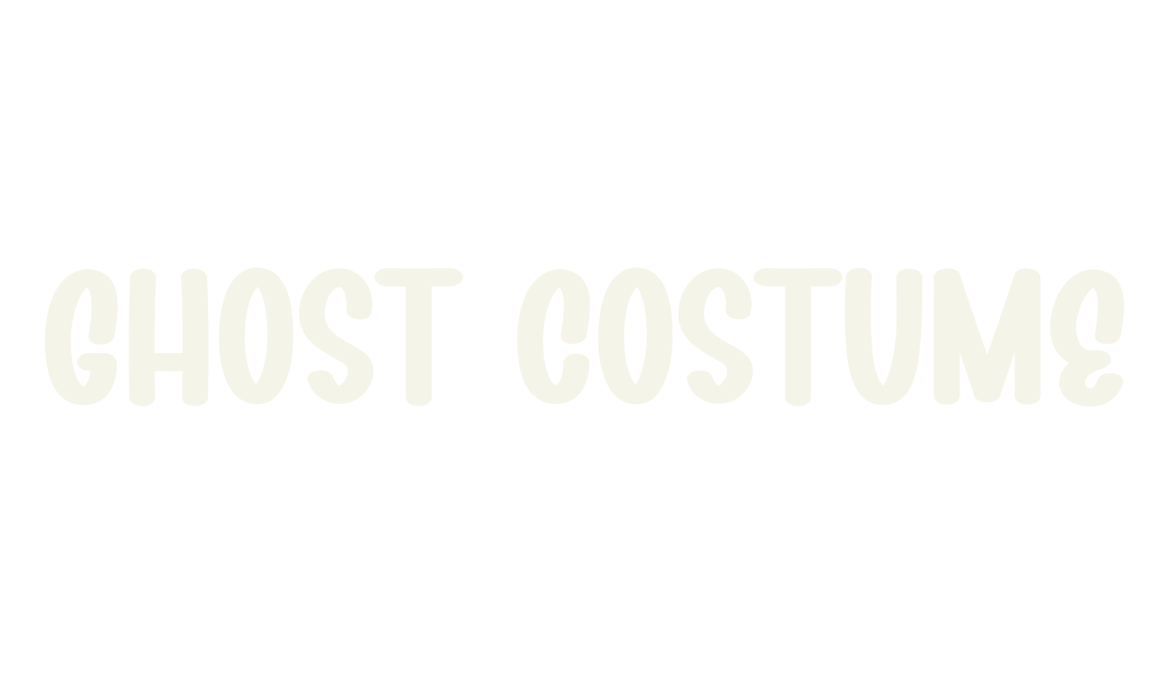 Ghost Costume, script font preview