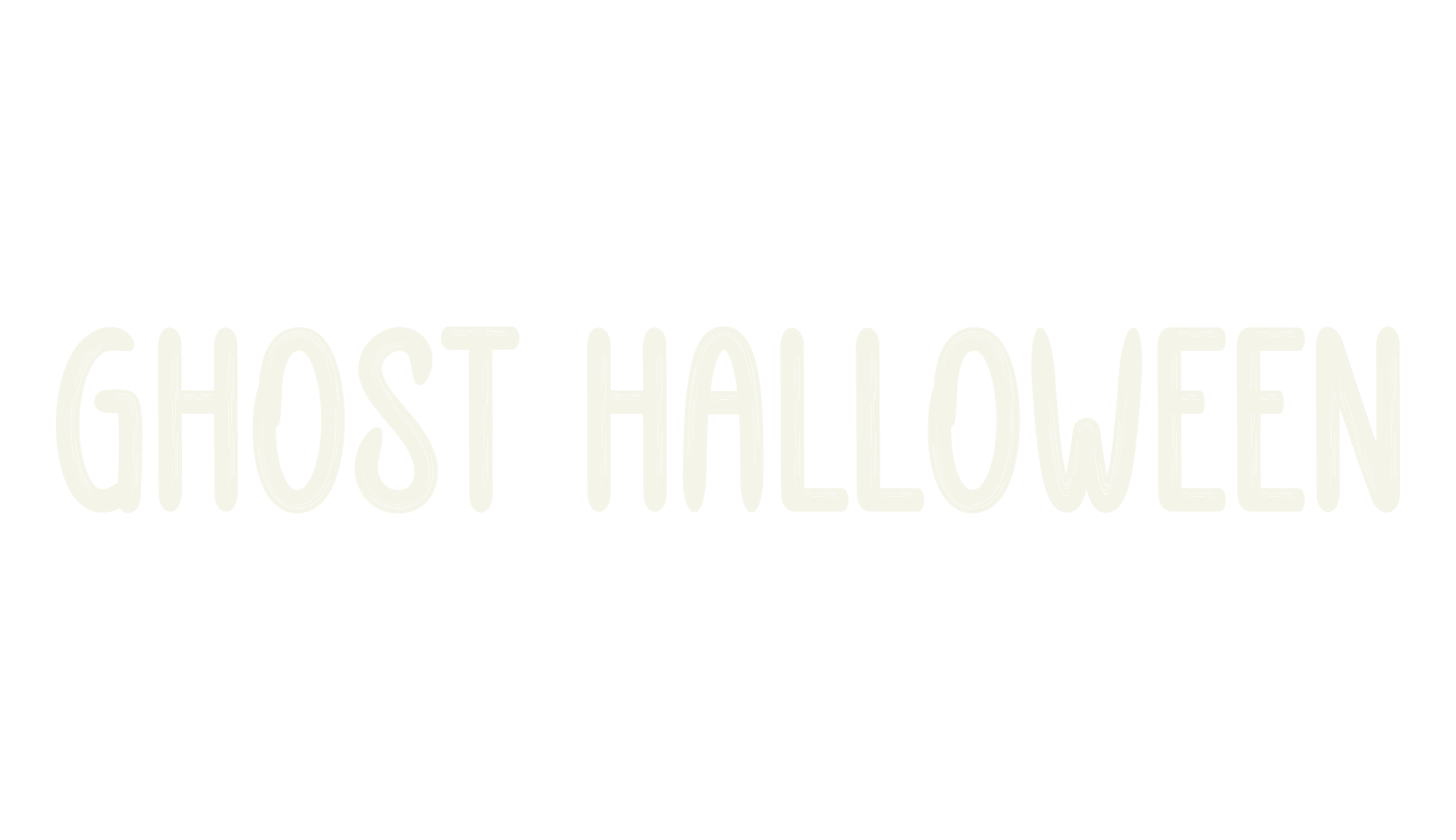 Ghost Halloween, handwriting font preview
