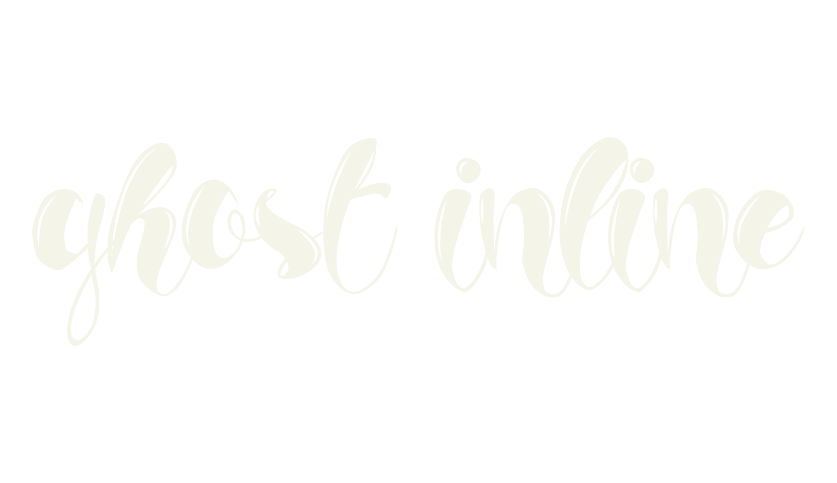 ghost inline, hand lettering font preview