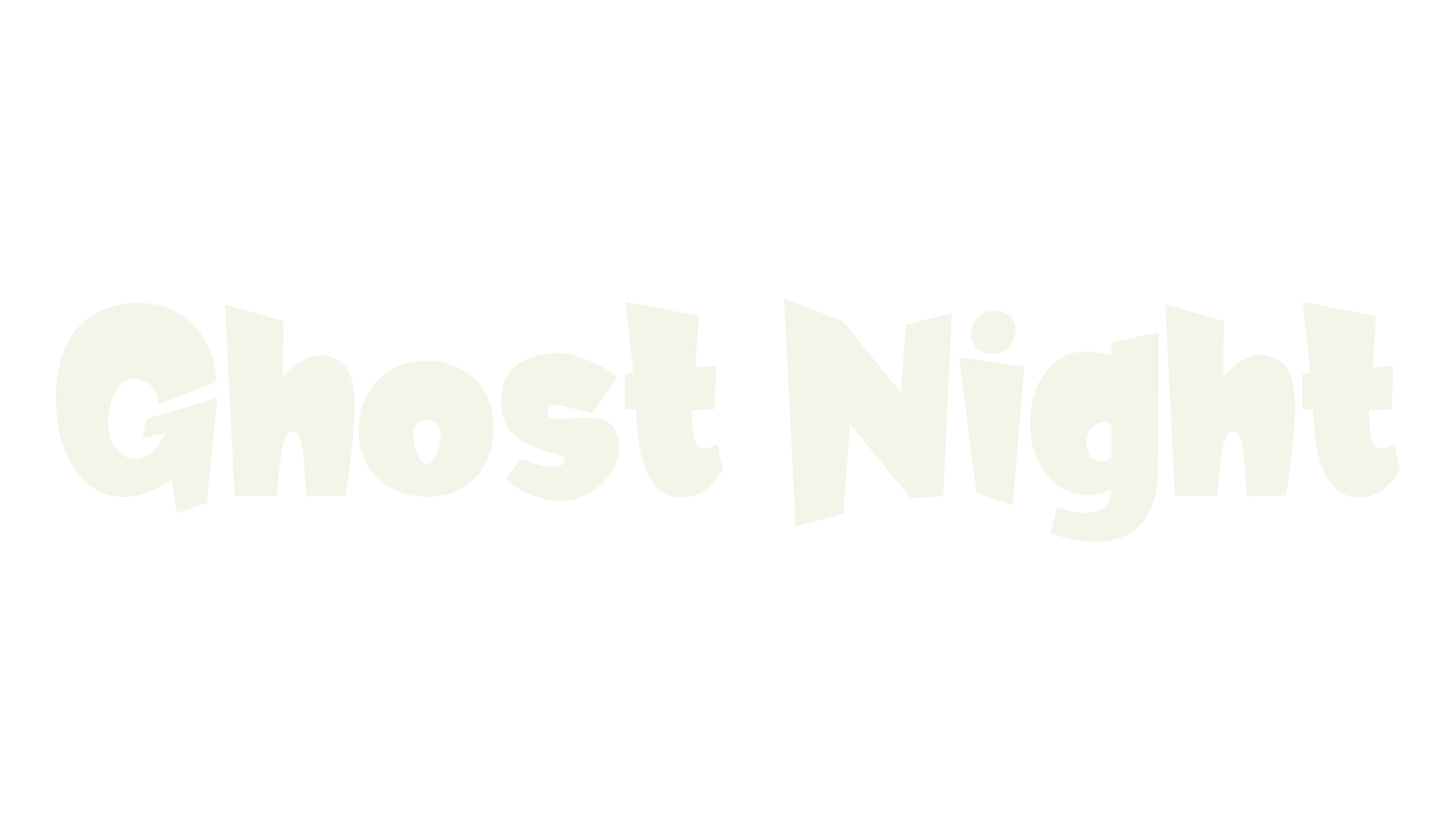 Ghost Night, creepy font preview