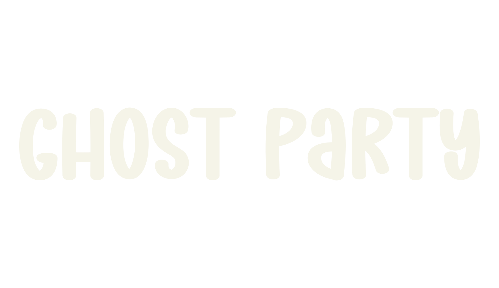 Ghost Party, modern font preview