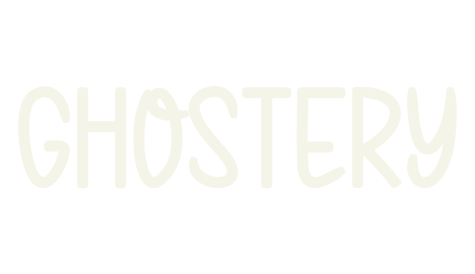Ghostery, halloween font preview