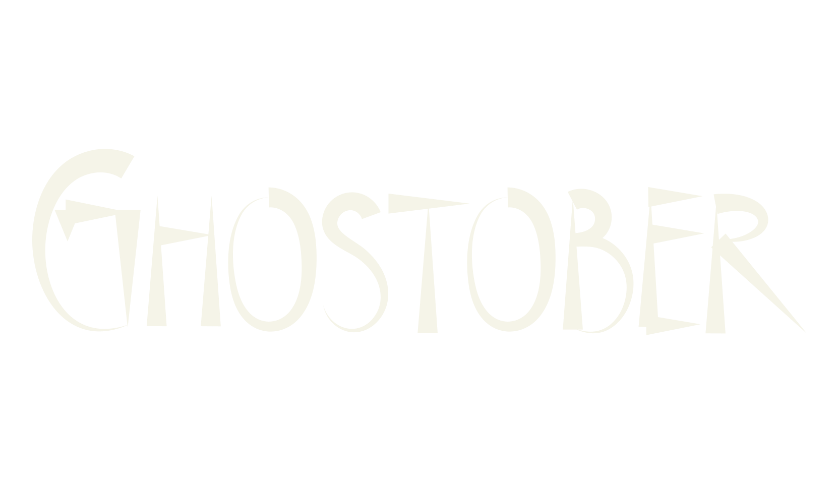 Ghostober, calligraphy font preview