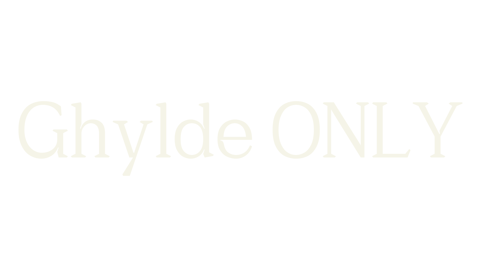 Ghylde ONLY, serif font preview