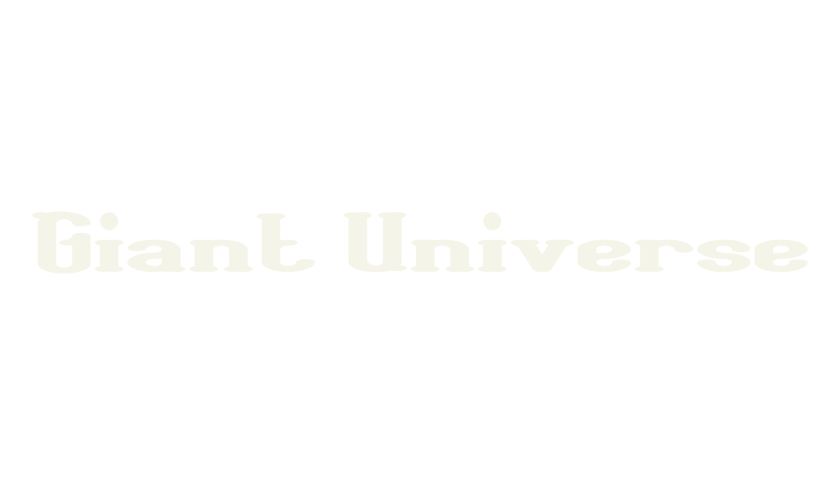 Giant Universe, serif font preview