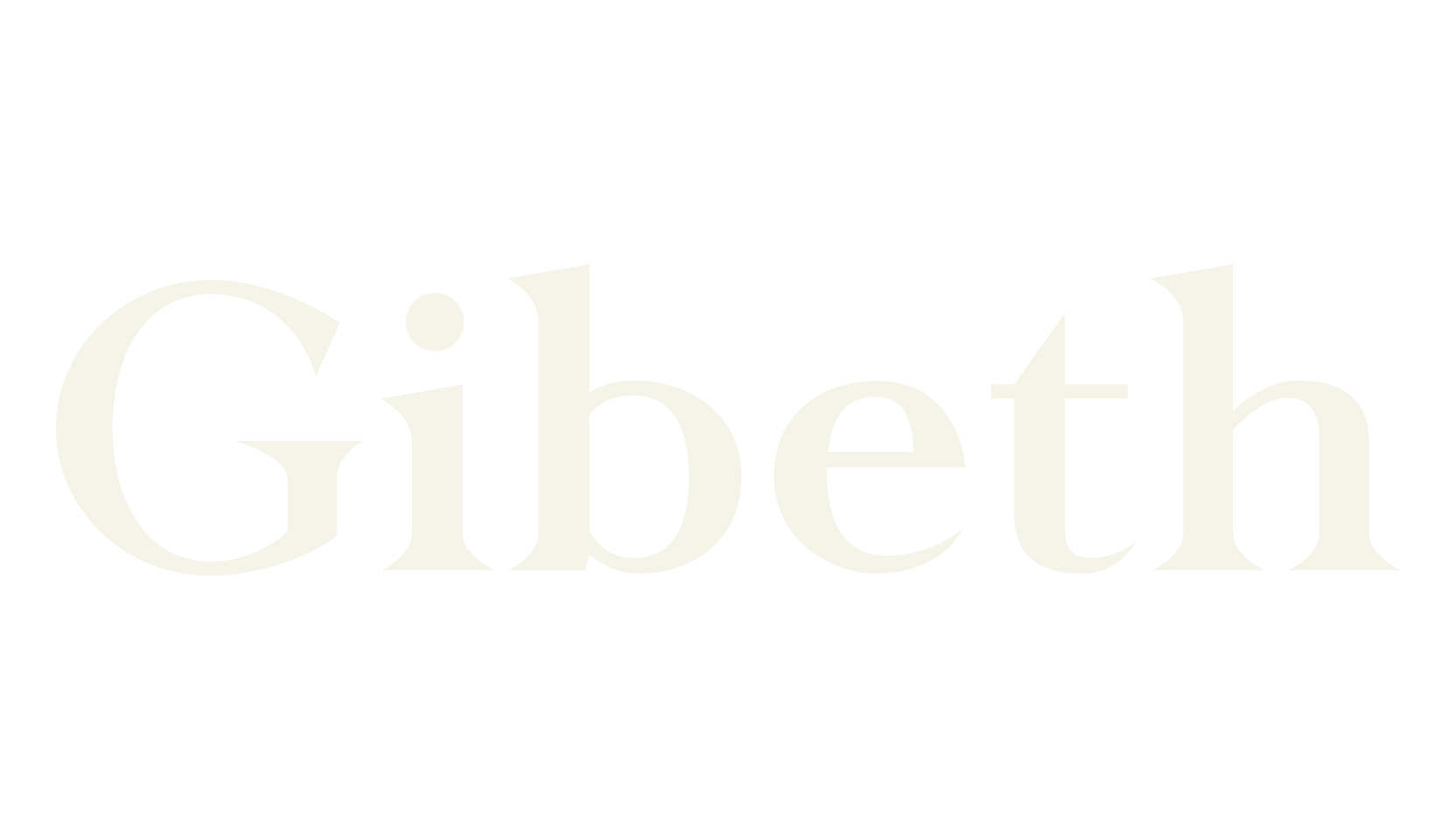 Gibeth, logo font preview