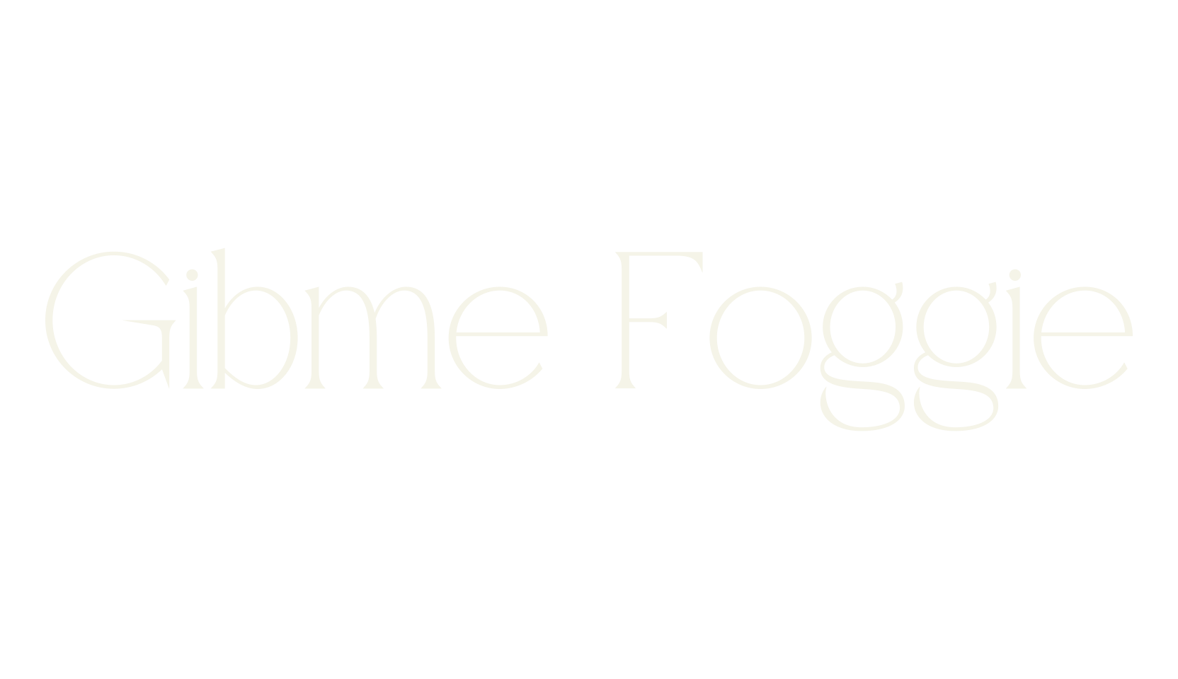 Gibme Foggie, serif font preview