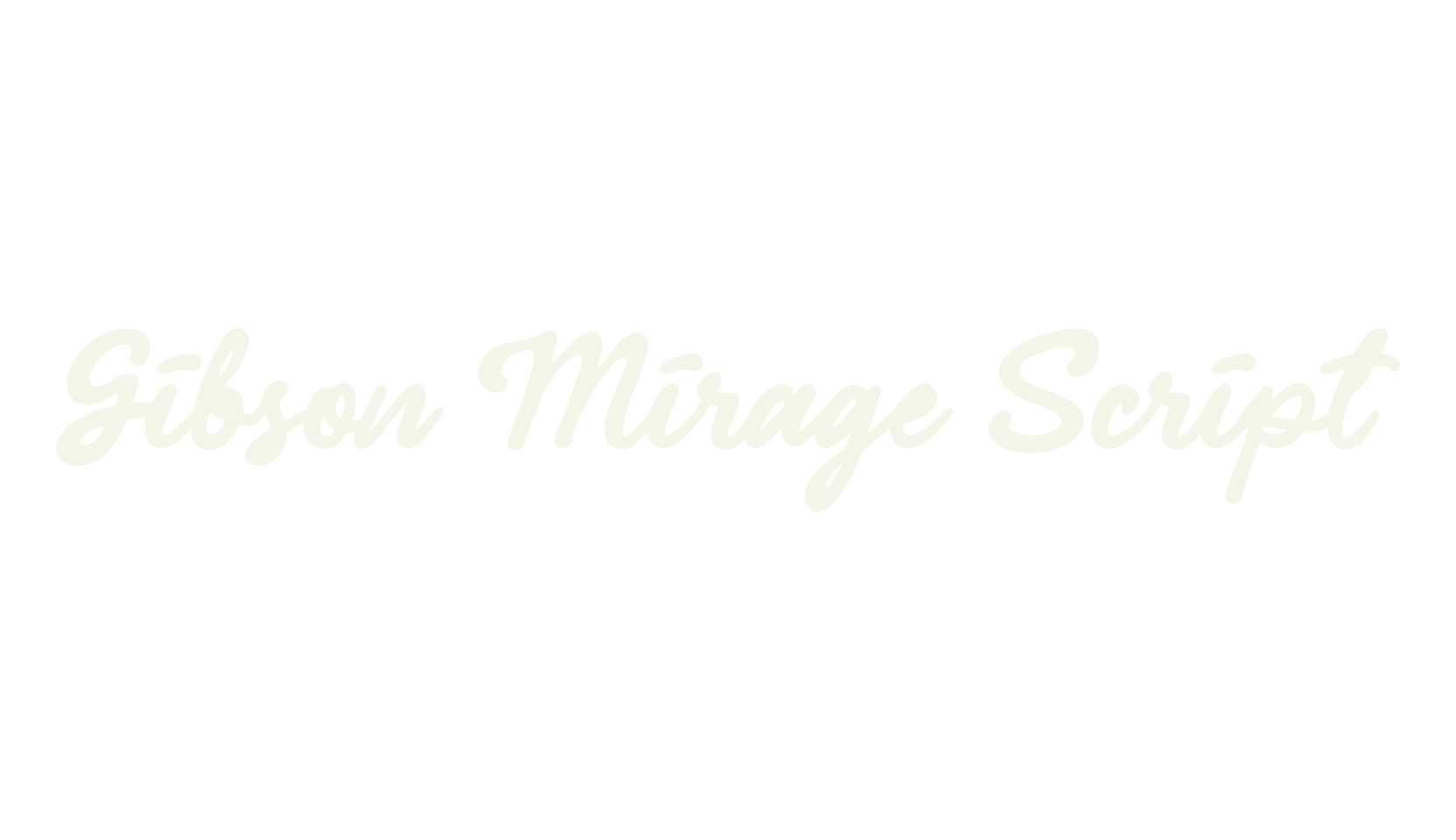 Gibson Mirage Script, script font preview