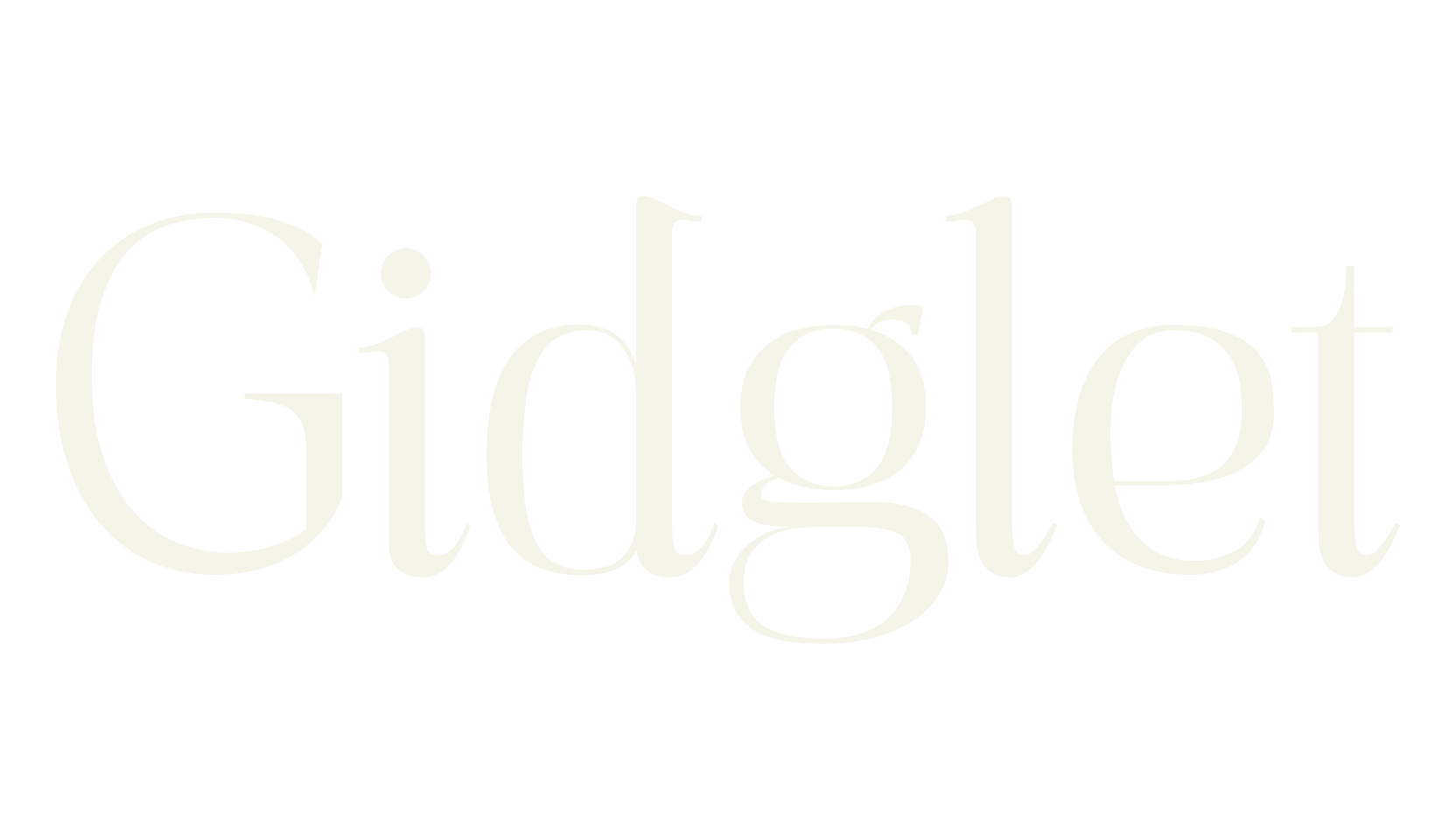 Gidglet, serif font preview