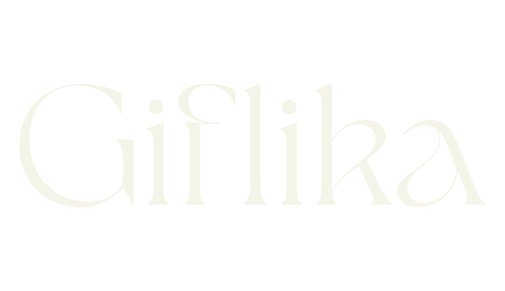 Giflika, modern font preview