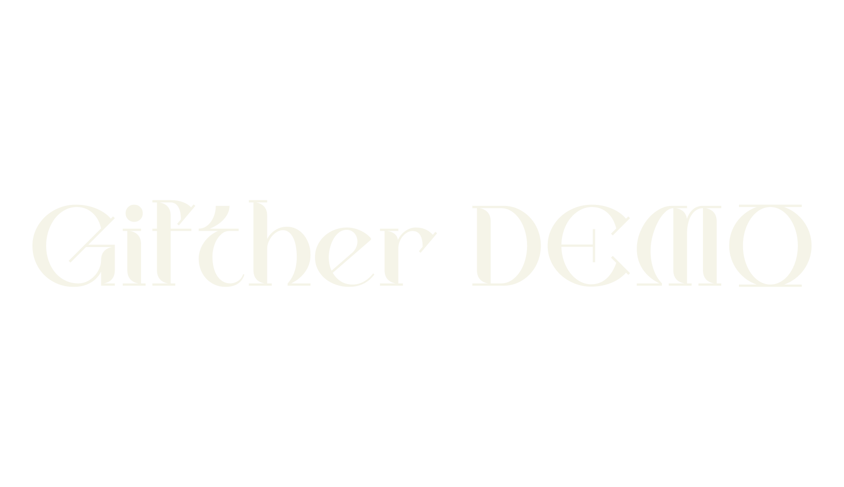 Gifther DEMO, elegant font preview