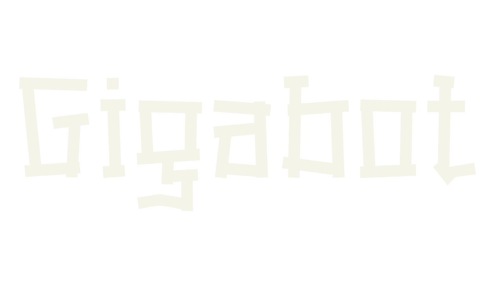 Gigabot, basic font preview