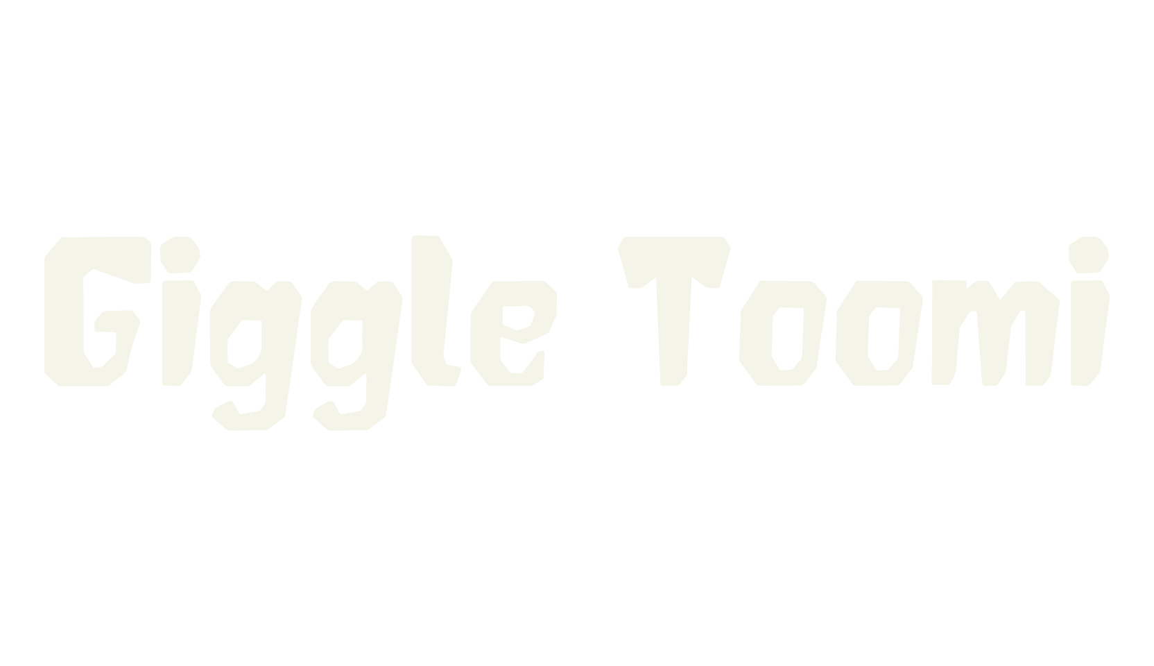 Giggle Toomi, vintage font preview