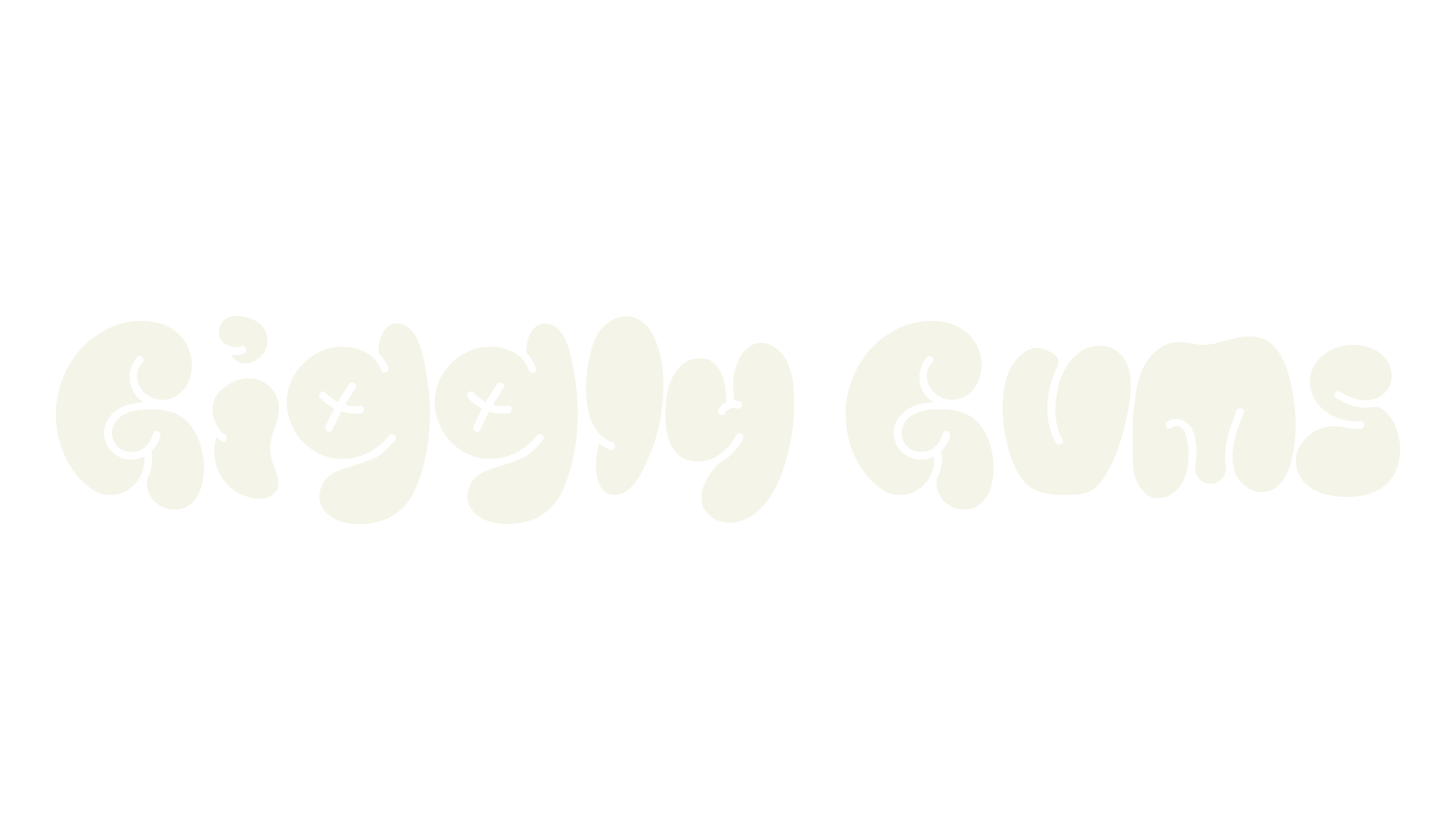 Giggly Gums, cartoon font preview