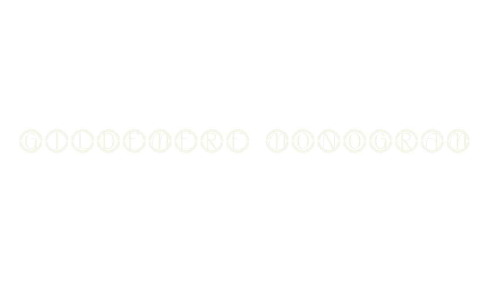 Gildemere Monogram, monogram font preview