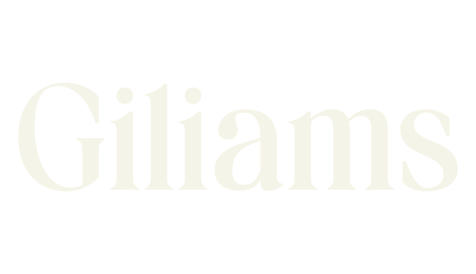 Giliams, modern font preview