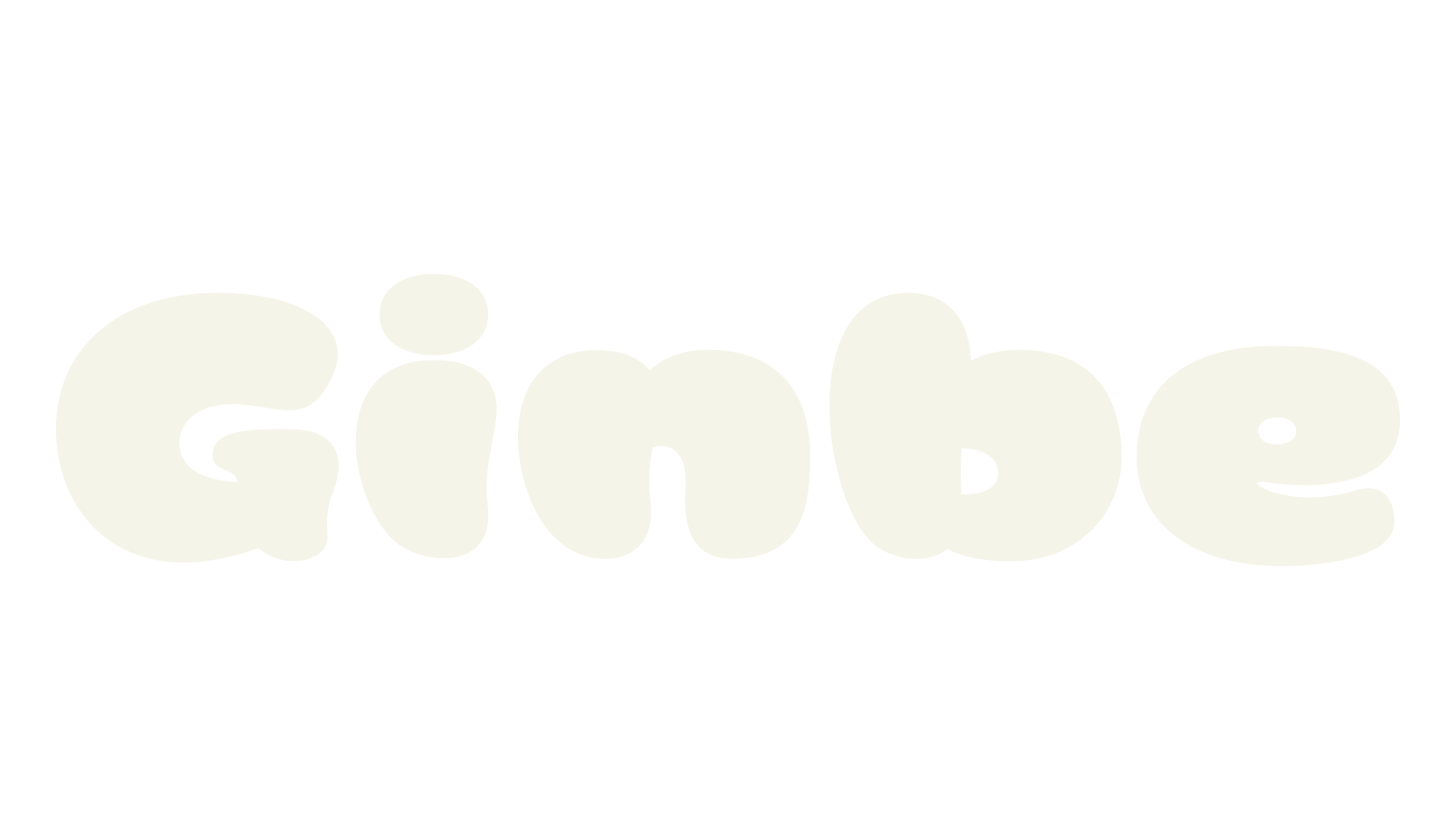 Ginbe, bubble letters font preview