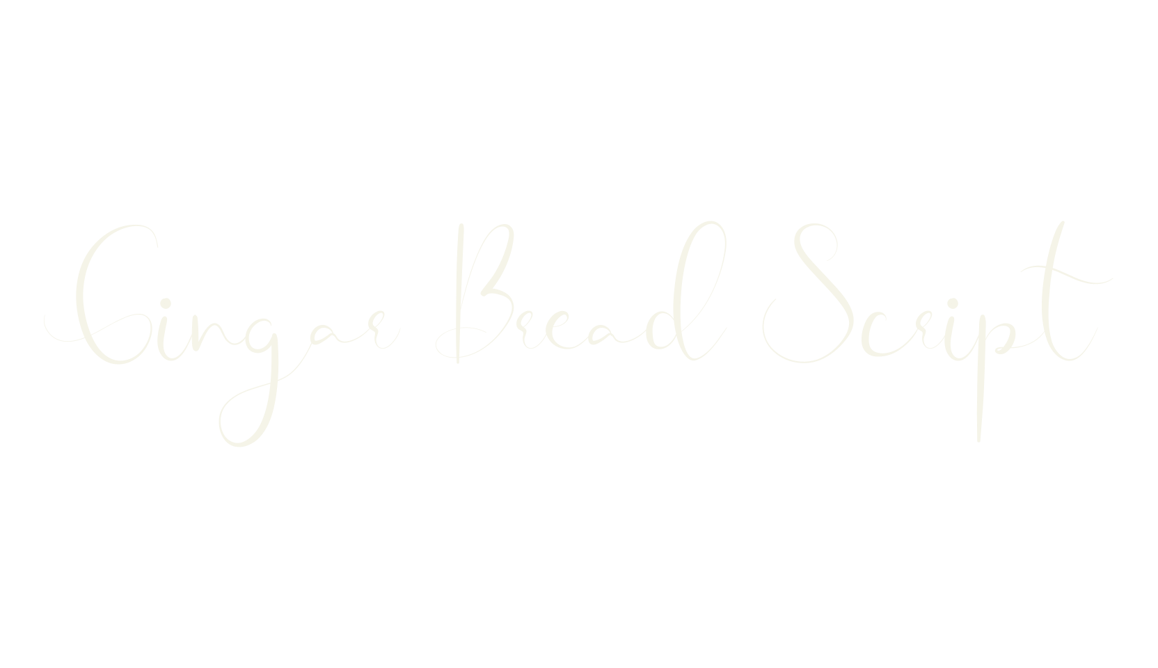 Gingar Bread Script, cursive font preview