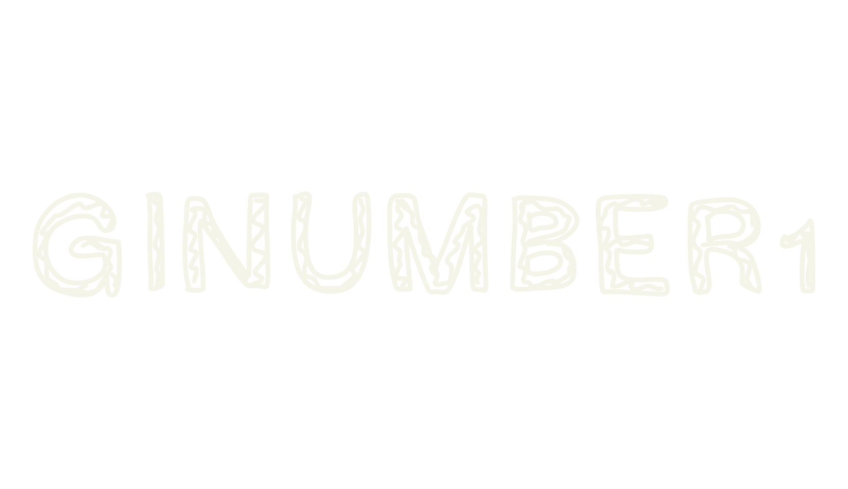 GINUMBER1, display font preview