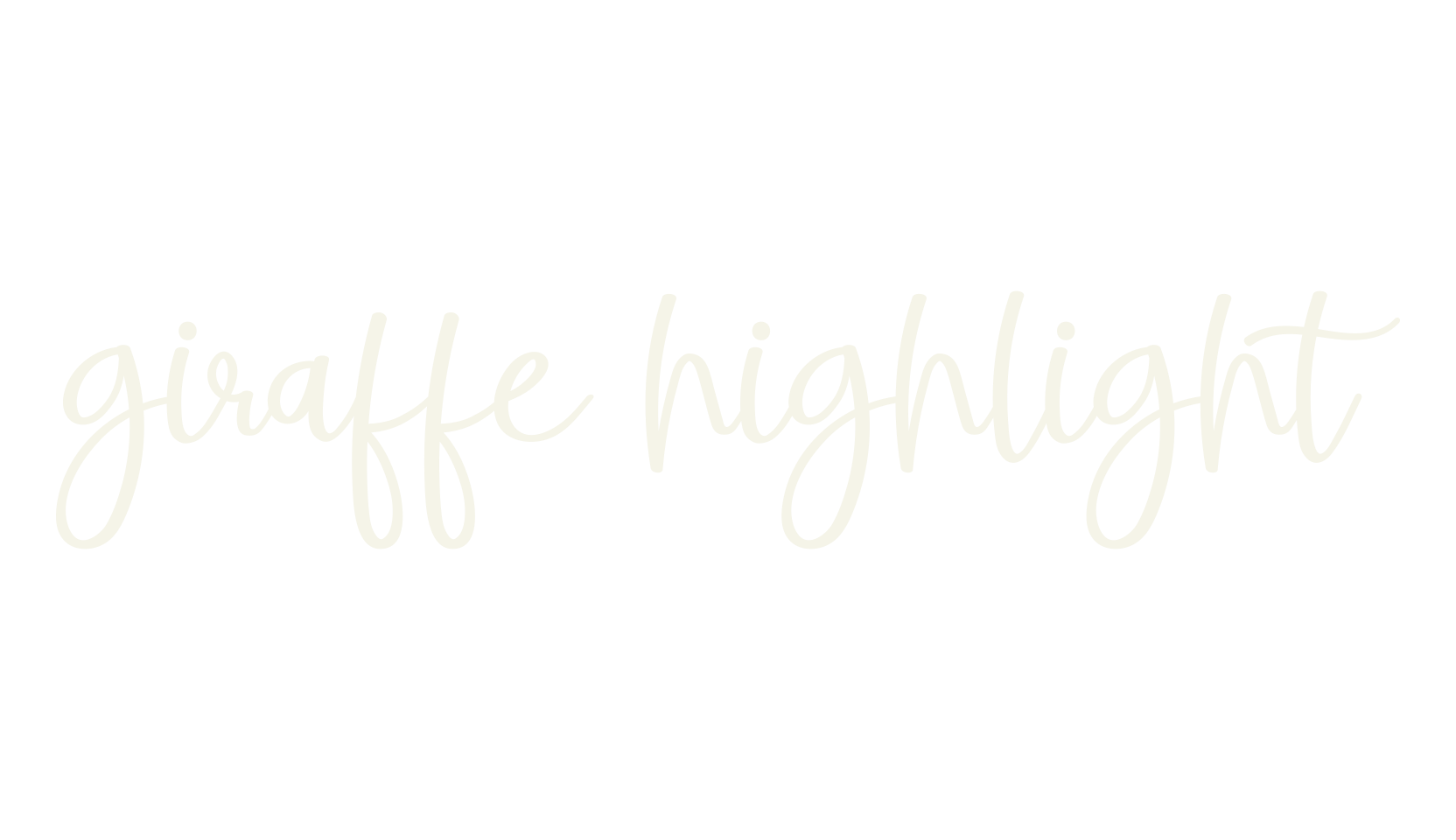 Giraffe Highlight, handwriting font preview