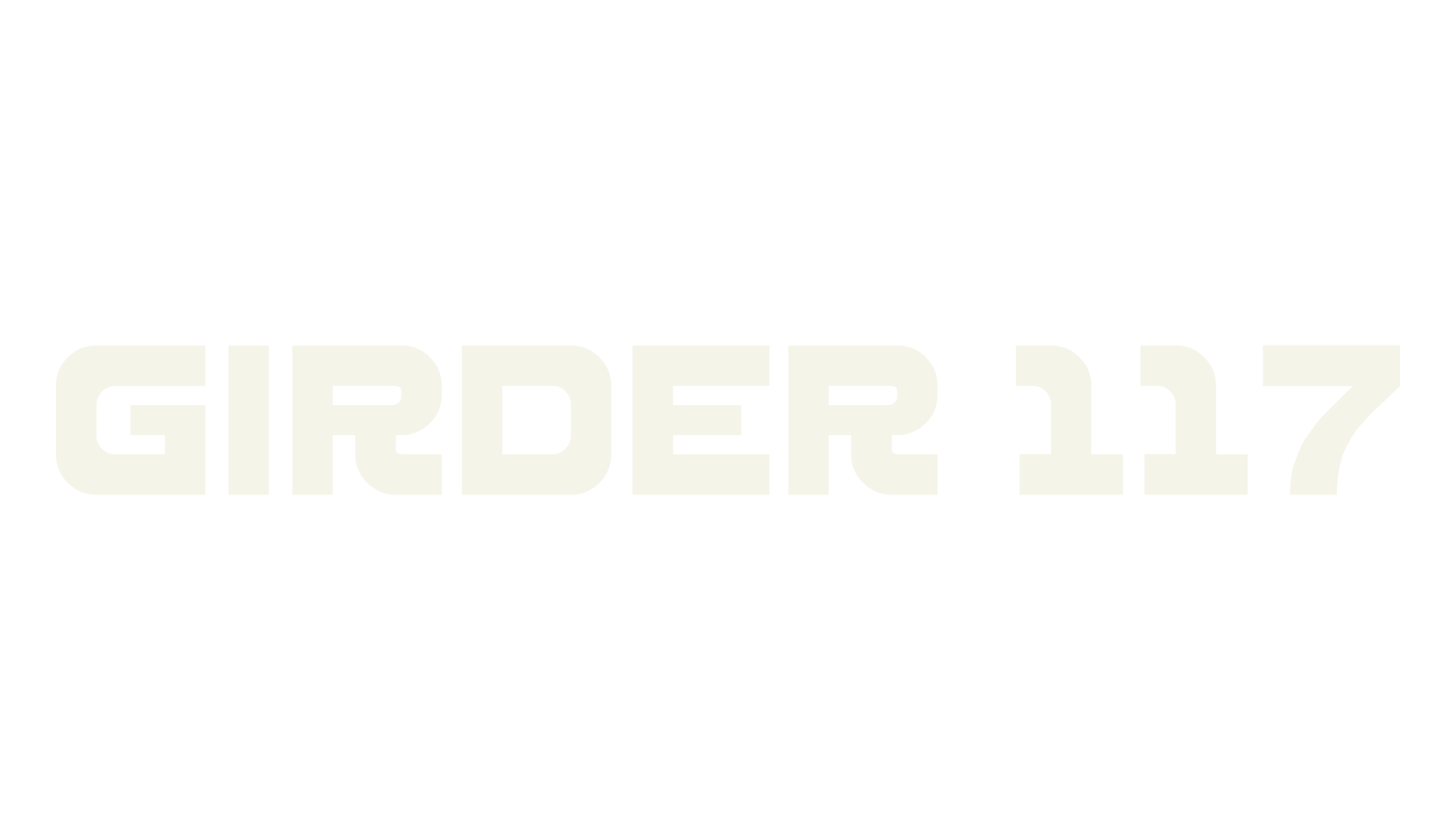 Girder 117, 1990s font preview