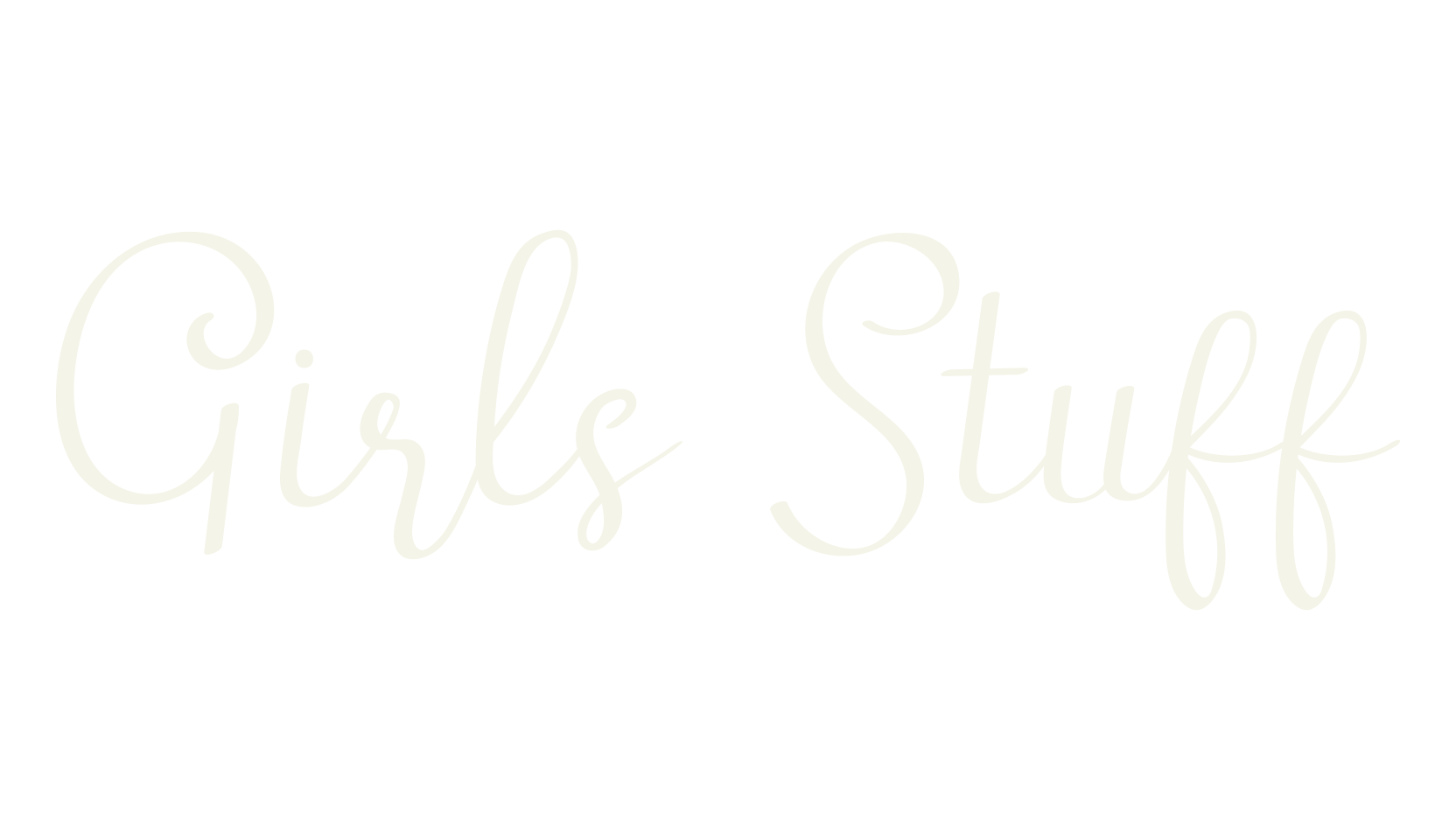 Girls Stuff, cursive font preview