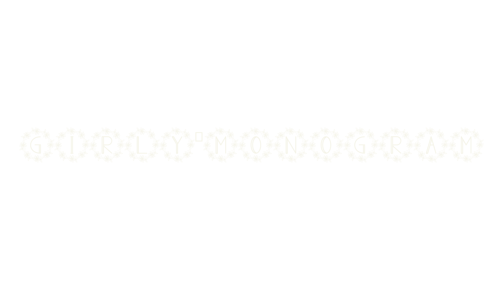Girly Monogram, monogram font preview