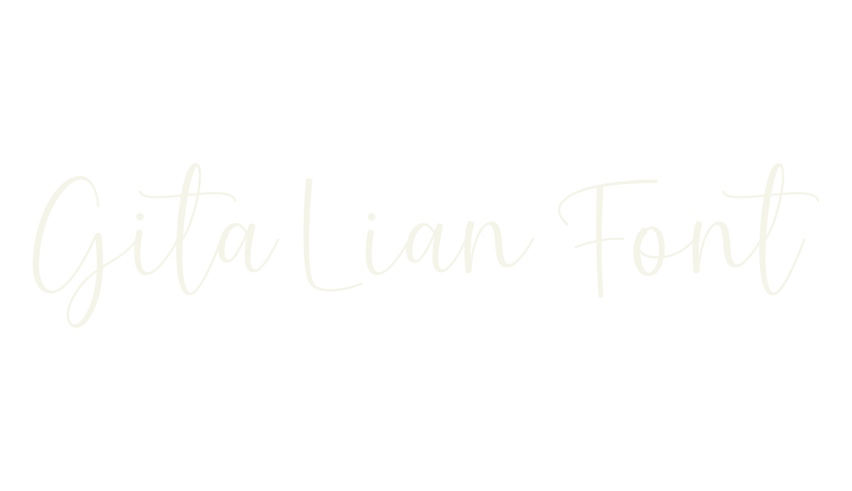Gita Lian Font, heart font preview