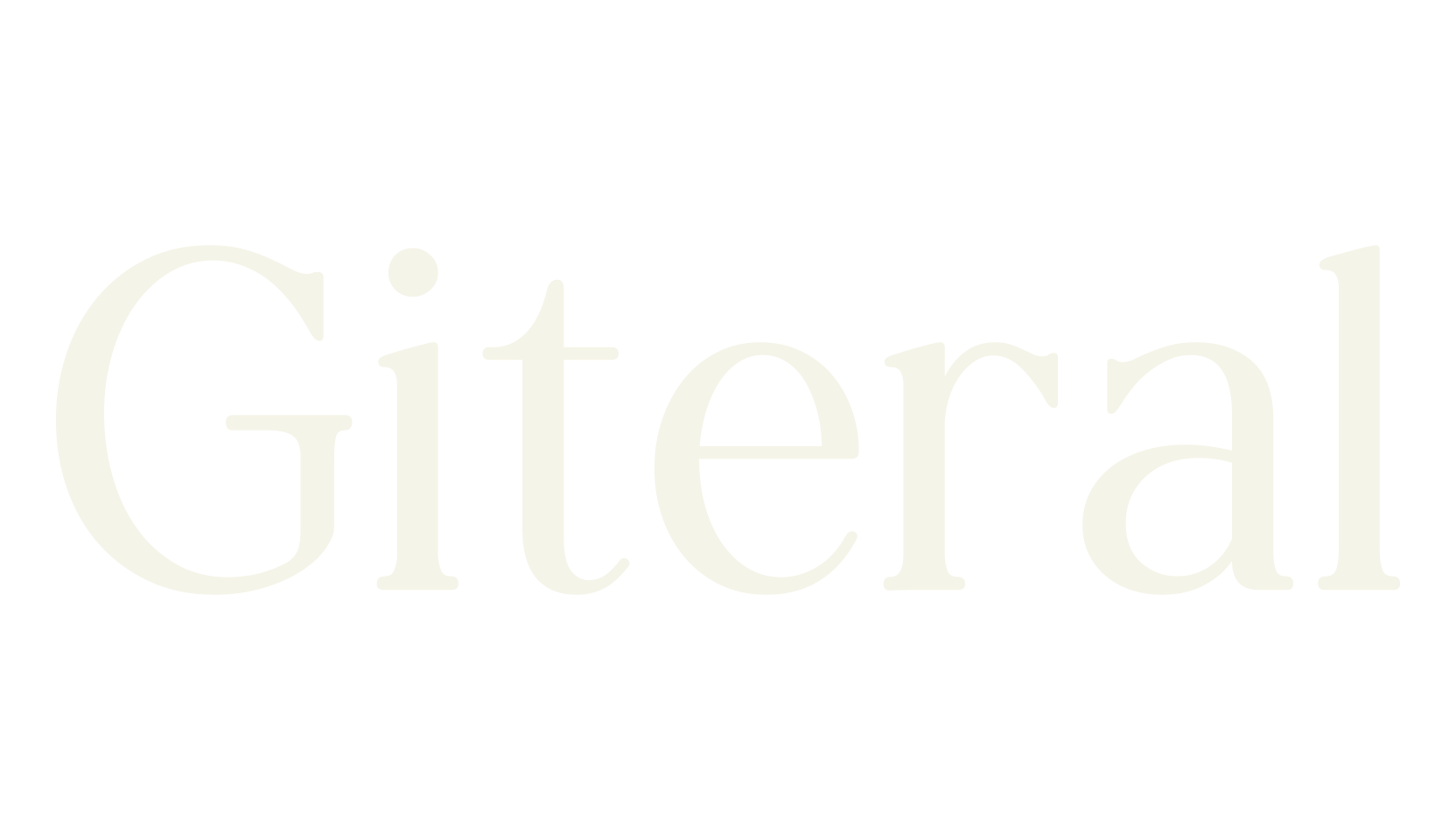 Giteral, serif font preview