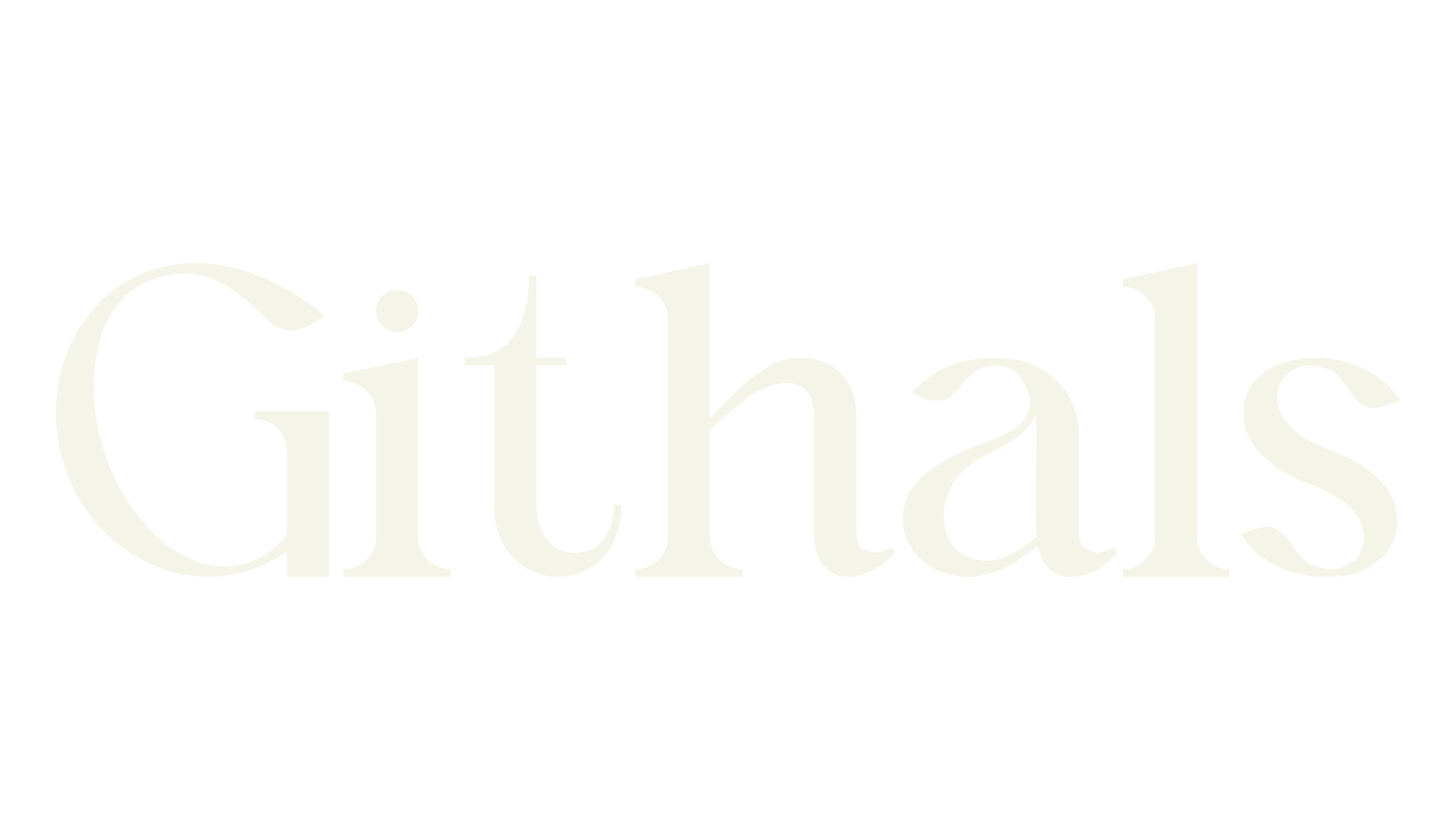 Githals, typewriter font preview