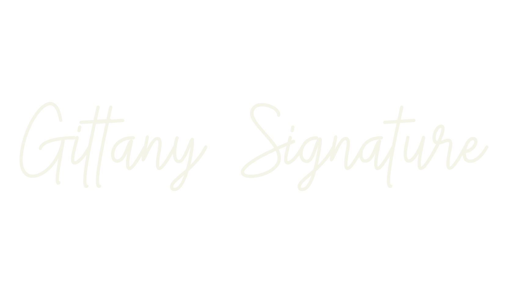 Gittany Signature, cursive font preview