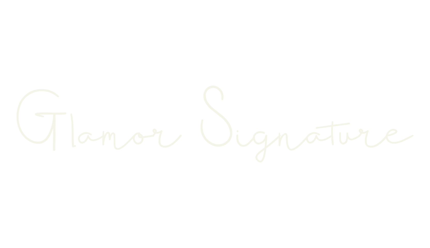 Glamor Signature, signature font preview
