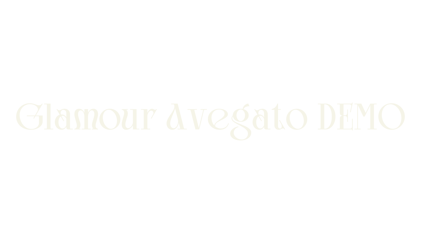 Glamour Avegato DEMO, serif font preview