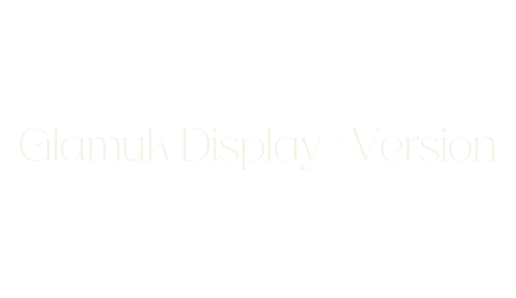 Glamuk Display - Version, sans font preview