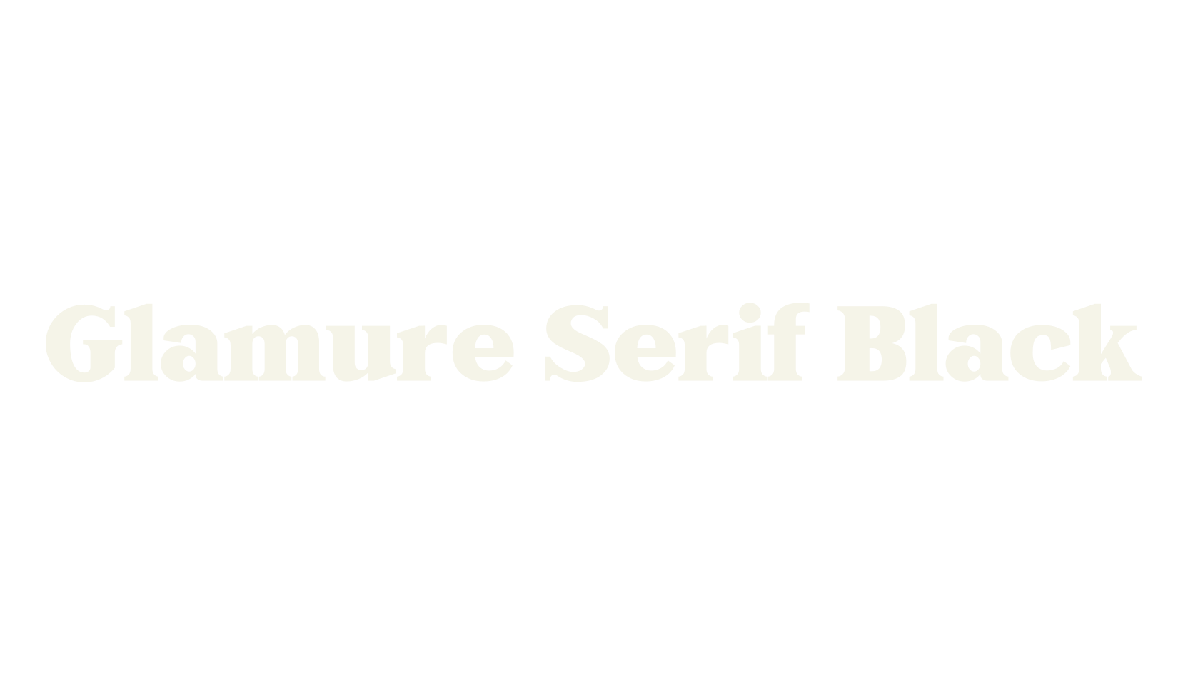 Glamure Serif Black, serif font preview