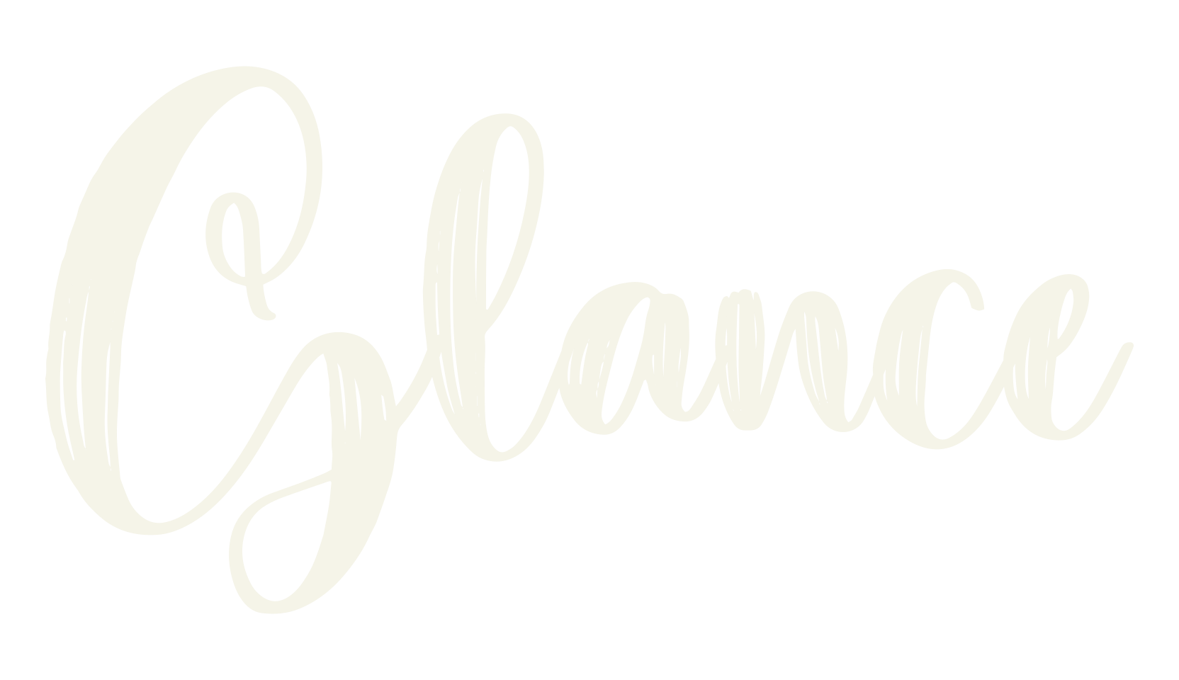 Glance, fashion script font preview