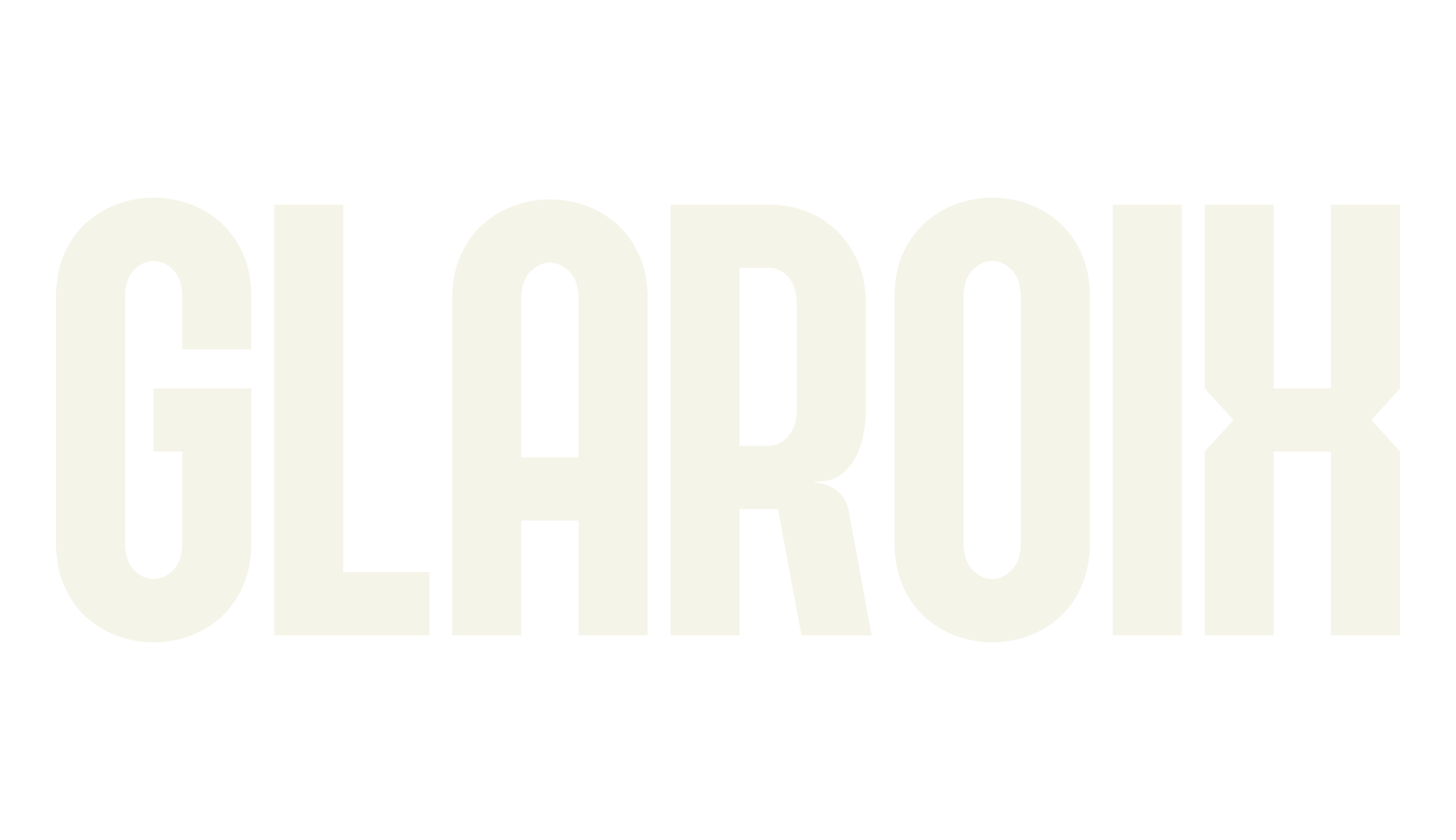GLAROIX, condensed font preview