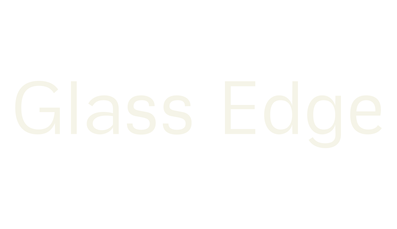 Glass Edge, techno font preview