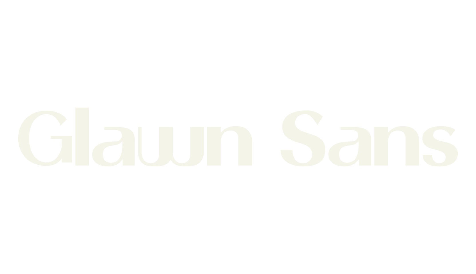 Glawn Sans, glamour font preview