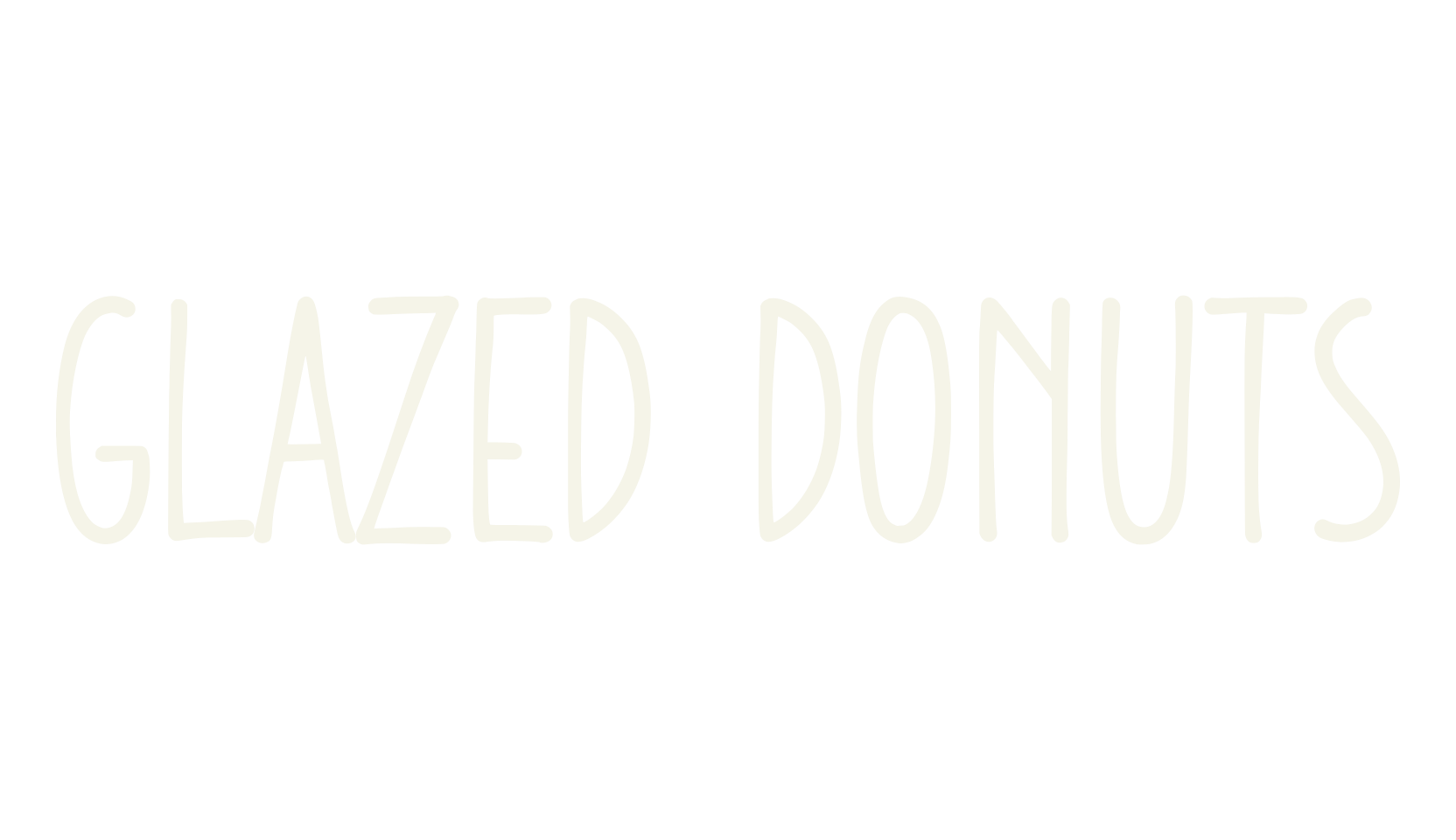 Glazed Donuts, calligraphy font preview