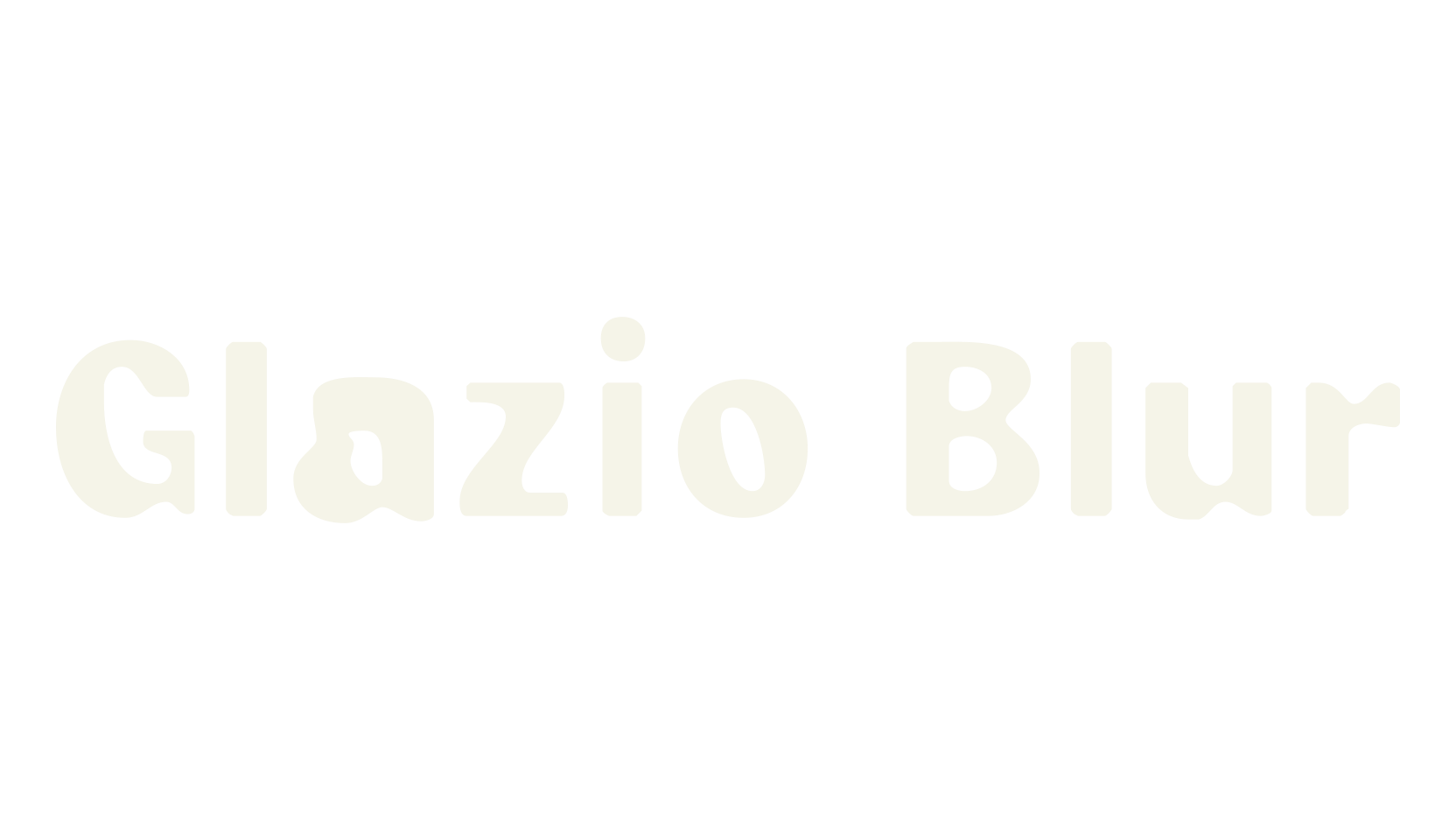 Glazio Blur, poster font preview