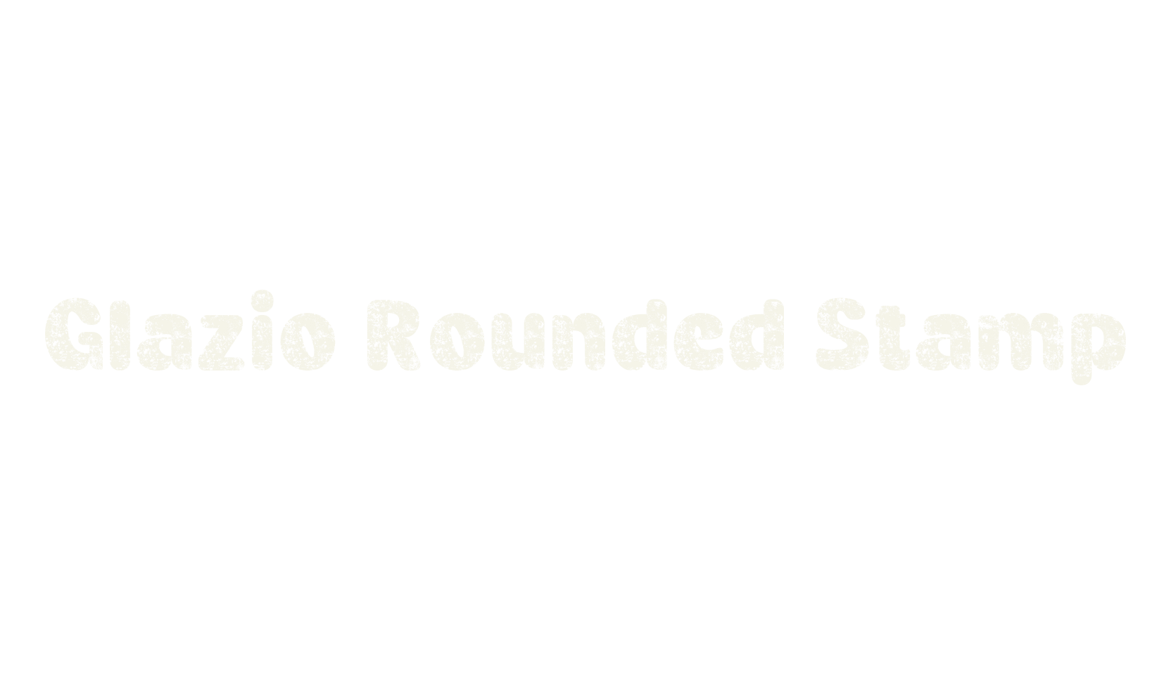 Glazio Rounded Stamp, display market font preview
