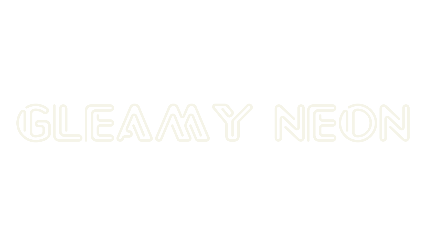 Gleamy Neon, neon font preview